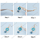 Kit per la creazione di orecchini pendenti fai da te sunnyclue DIY-SC0013-95-4