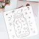 Fingerinspire Malschablone „Glas mit Glühwürmchen“ DIY-WH0391-0062-3