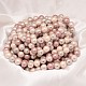 Faceted Round Shell Pearl Bead Strands BSHE-L012-10mm-NL002-2