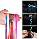 Kissitty 16 borse 16 stile metallico/poliestere/organza/corde di filato corde corde per intrecciare i capelli OHAR-KS0001-01-4