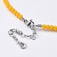 Faceted Rondelle Glass Beaded Necklaces NJEW-JN02568-10-3