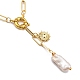 Collares de lazo de perlas keshi de perlas barrocas naturales NJEW-JN03042-17