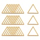 304ステンレススチール製フレームコネクター  三角形  ゴールドカラー  16x18x0.8mm X-STAS-S079-28B-1