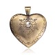 Tibetan Style Alloy Rhinestone Heart Big Pendants ALRI-J011-01AB-FF-1