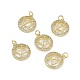 Real 18K Gold Plated Brass Micro Pave Clear Cubic Zirconia Pendants KK-E068-VB409-9-4