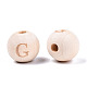 Unfinished Natural Wood European Beads WOOD-S045-143A-01G-2