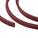 Cordón plano de ante sintético rojo oscuro de 3x1.5 mm X-LW-R003-43-3