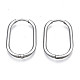 201 Stainless Steel Oval Hoop Earrings STAS-S103B-34P-1