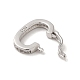 Rhodium Plated 925 Sterling Silver Twister Clasps STER-E056-026P-A-2