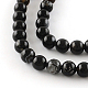 Brins de perles rondes en onyx noir naturel G-R198-4mm-2