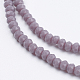 Opaque Solid Color Glass Bead Strands GLAA-F076-A06-3