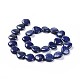 Naturales lapis lazuli corazón hebras de perlas G-M264-01-2