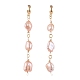 Pendientes colgantes de perlas keshi de perlas barrocas naturales EJEW-JE03911-1