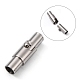 304 Stainless Steel Locking Tube Magnetic Clasps X-STAS-H019-5-2