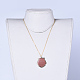 Electroplate Shell Pendant Necklaces NJEW-JN02372-5