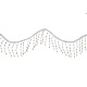 Delorigin 2 yards polyester avec rubans de pompon de perles en plastique OCOR-DR0001-01-1