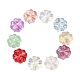 100 pièces 10 couleurs perles de verre tchèques transparentes GLAA-CJ0001-57-5
