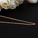 18K Gold Plated Tin Alloy Rolo Chain Necklace Making NJEW-BB10183-18-3