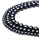 PandaHall Elite Grade AA Gorgeous Black Synthetical Hematite Gemstone Metal Round Loose Beads 6mm For Jewelry Making (1 Strands) G-PH0012-6mm-4