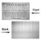 Rectangle 201 Stainless Steel Custom Blank Thermal Transfer Wallet Card DIY-WH0252-008-4