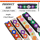 Fingerinspire 14m 4 colores cinta poliéster estilo étnico OCOR-FG0001-49A-2