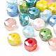 Fili di perle di vetro placcato opaco EGLA-YWC0001-8mm-03-1