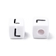 Letter Acrylic European Beads OPDL-R050-10mm-L-3
