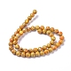Hebras de perlas de jaspe imperial y turquesa sintéticas ensambladas G-D0006-C02-8mm-02-2