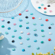 Pandahall elite 48pcs 8 colores cabujones turquesas sintéticas teñidas G-PH0036-03-5