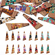 Pandahall 16pcs 8 colores resina transparente y colgantes grandes de madera de nogal RESI-TA0001-95-1