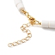 ポリマークレイビーズのネックレス  真珠と真鍮のビーズで  単語の愛  カラフル  16.14インチ（41cm） NJEW-JN03621-01-6