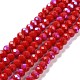 Electroplate Opaque Solid Color Glass Beads Strands EGLA-A034-P8mm-L04-1