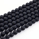 Chapelets de perles en agate noire naturelle X-G-H056-4mm-1