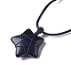 Collier pendentif étoile réglable en pierres précieuses NJEW-B086-03-5