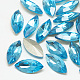 Cabujones de cristal con rhinestone RGLA-T083-6x12mm-12-1