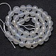 Natural Agate Round Beads Strand G-L084-8mm-16-3