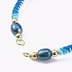 Fabrication de bracelets de perles tressées en fil de polyester teint par segment AJEW-JB00919-01-2