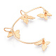 Boucles d'oreilles papillon en cristal de strass pour cadeau de fille de femmes EJEW-F275-02B-G-2