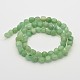 Chapelets de perle verte d'aventurine naturel G-P070-05-2