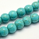 Chapelets de perles en turquoise synthétique X-TURQ-F007-01B-6mm-1