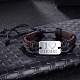 Unisex Trendy Leather Cord Bracelets BJEW-BB15607-D-2