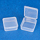 Benecreat 24 paquet carré de contenants de rangement en plastique transparent givré pour perles boîte avec couvercles pour petits - articles CON-BC0004-21A-6