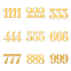 Olycraft 9 pz adesivi a tema numerici da 1.6x1.6 pollici numeri da 1 a 9 adesivi autoadesivi adesivi in metallo dorato argomenti di testo adesivi in metallo adesivi energetici per album artigianato fai da te decorazione del telefono DIY-WH0450-072-1