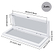 SUPERFINDINGS 2 x 23 cm White Plastic Picture Display Stand 3D Floating Display Case Holder Hanging Frame for Championship Rings Challenge Coins Necklaces Bracelets ODIS-FH0001-04B-2