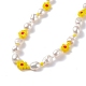 Natural Pearl Beaded Necklace NJEW-TA00018-03-4