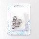 Rondelle mit Blume 304 Edelstahl-Emaille europäische Perlen mit großem Loch OPDL-E005-07P-2