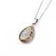 Natural & Synthetic Gemstone Pendant Necklaces NJEW-JN02160-3