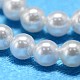 Redondo shell hebras de abalorios de perlas X-BSHE-L011-3mm-A013-4