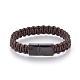 Braided Leather Cord Bracelets BJEW-F349-16B-3