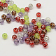 Plating Transparent Acrylic Round Beads PACR-Q100-04-1